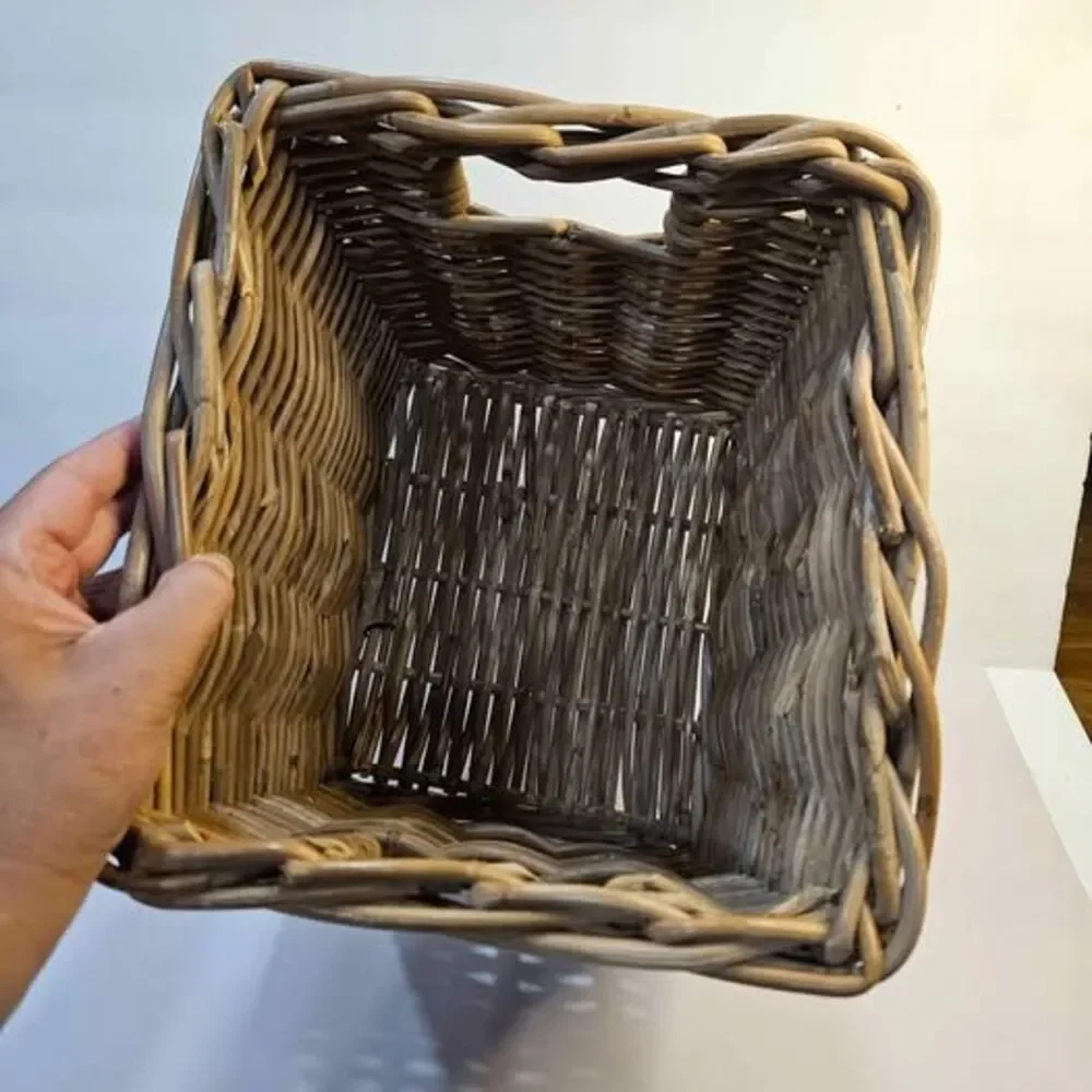 Wicker Storage Basket with Handles